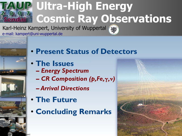 ultra high energy cosmic ray observations