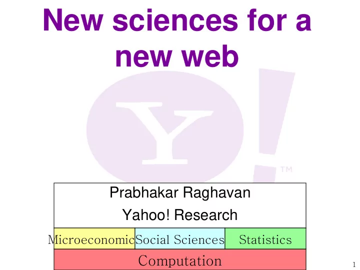 new sciences for a new web