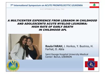 Saint George Hospital University Medical  Center- Beirut, LEBANON  Background: Lebanese Social