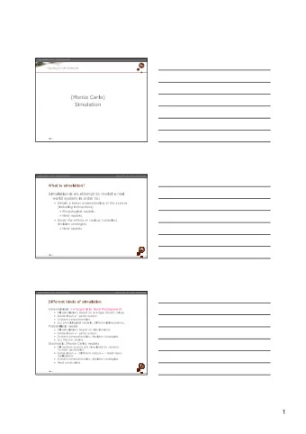 1  Simple example of simulation  Slide 4  Evaluation of expected value of production E(V)