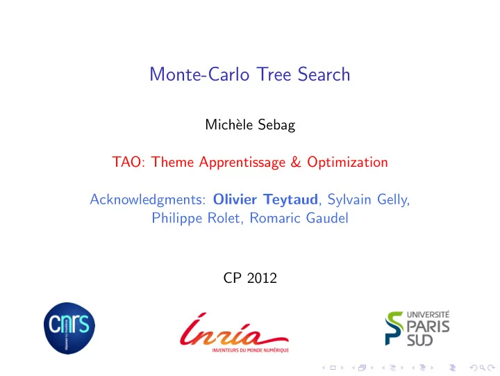 monte carlo tree search