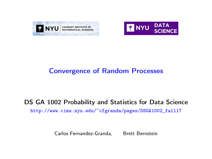 convergence of random processes