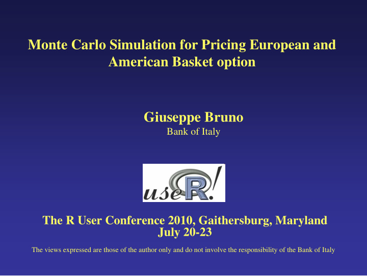 monte carlo simulation for pricing european and american