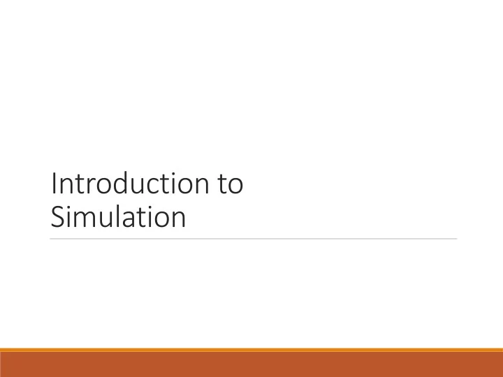 simulation simulation