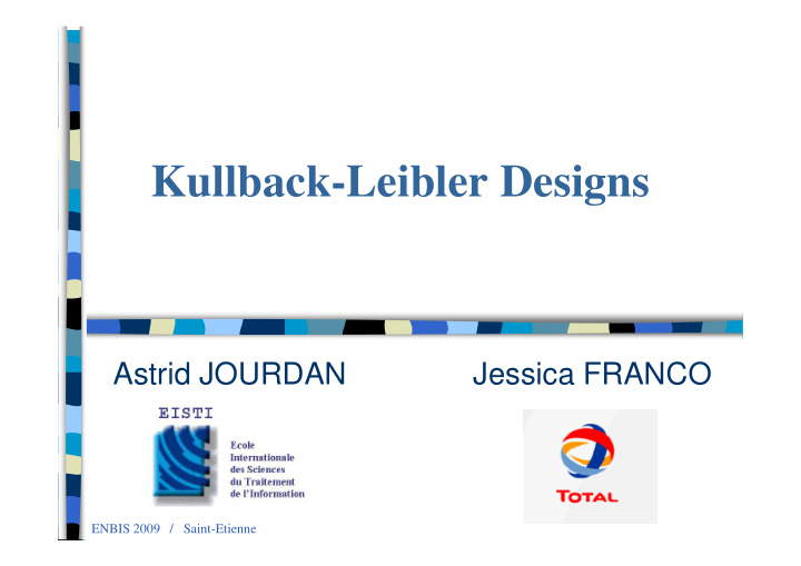 kullback leibler designs