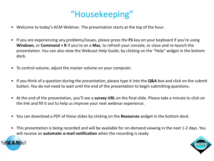 housekeeping
