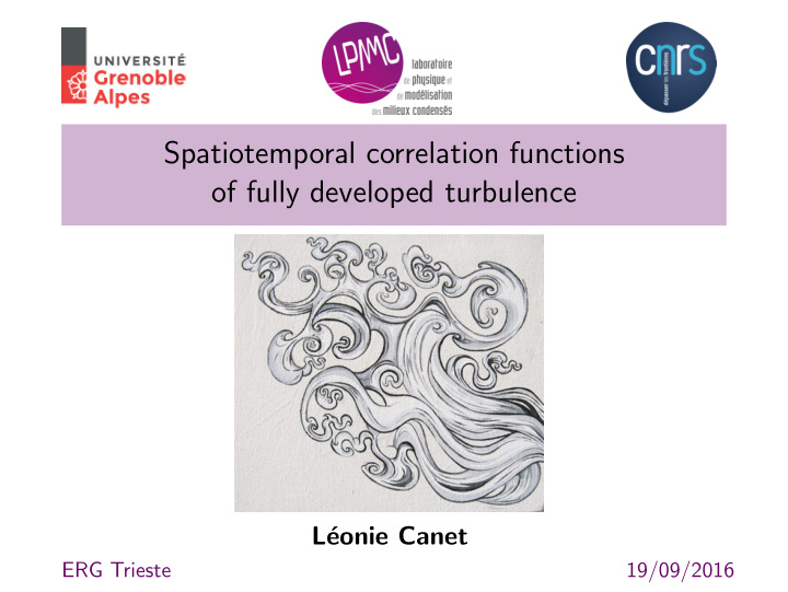 spatiotemporal correlation functions of fully developed