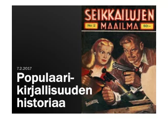Po  Populaari-  kirjallisuuden  hi  historiaa  Romance Writers of America