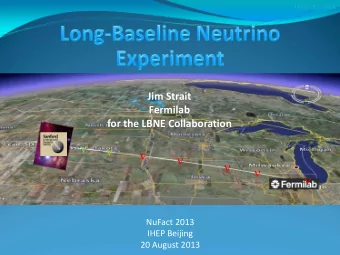 NuFact 2013 IHEP Beijing 20 August 2013  Overview  Scientific