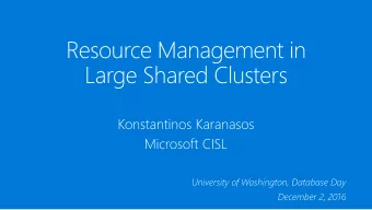 Applied research group  Systems+database people building prototypes, publishing papers  Applied