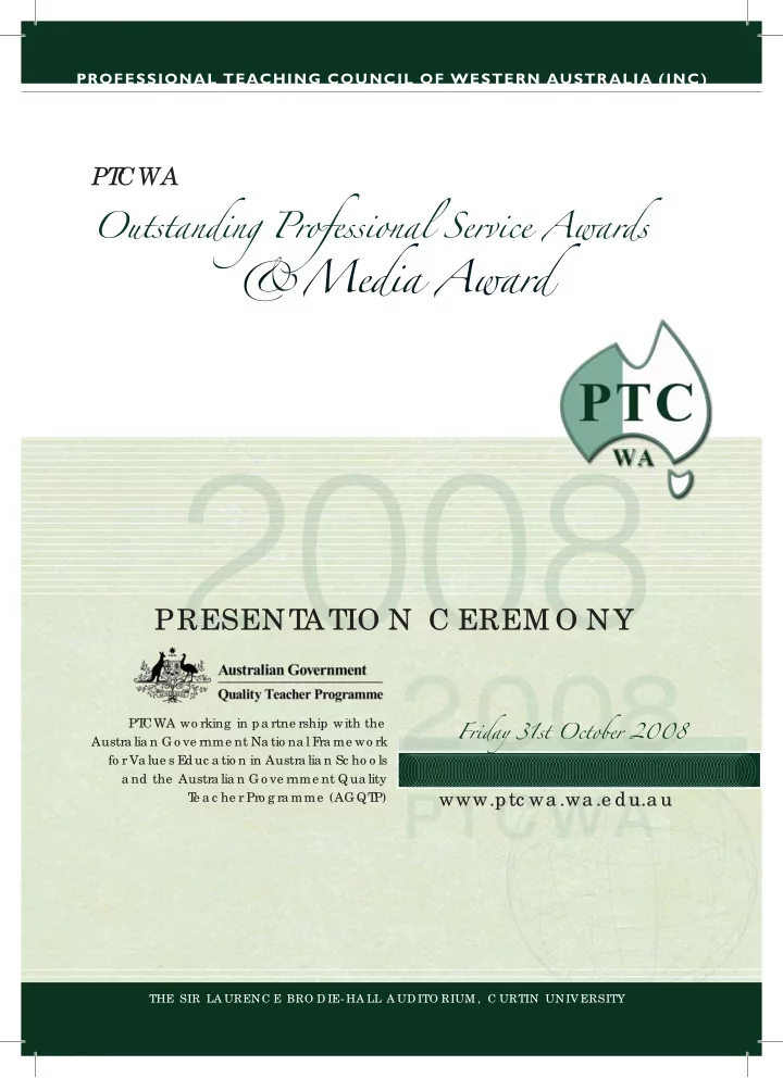 presentatio n c erem o ny
