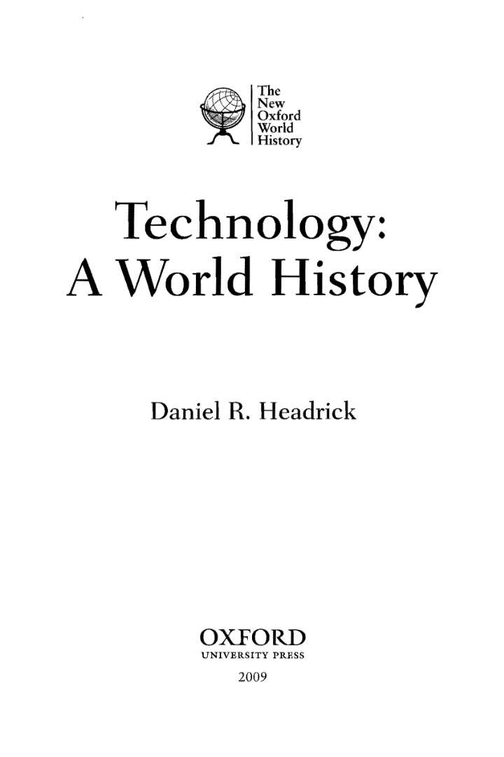 technology a world history