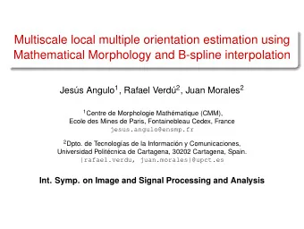 Multiscale local multiple orientation estimation using  Mathematical Morphology and B-spline