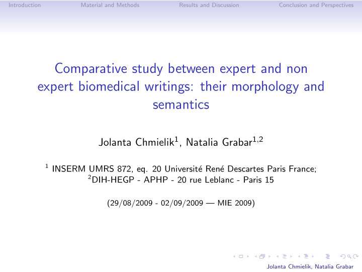 comparative study between expert and non expert