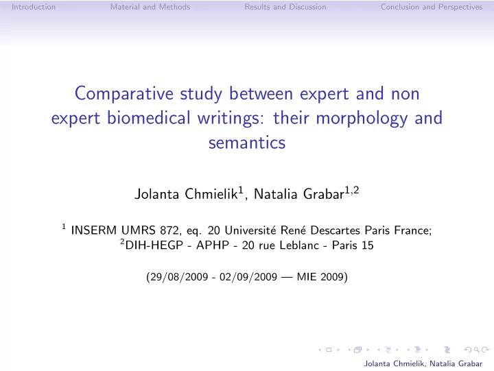 comparative study between expert and non expert