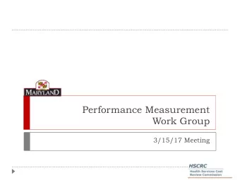 Performance Measurement  Work Group  3/15/17 Meeting  QBR Updates  QBR Updates: RY 2018 and RY 2019