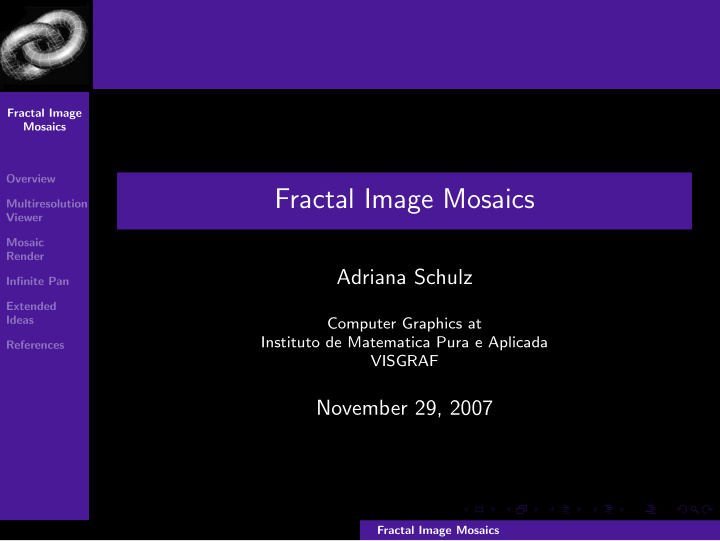 fractal image mosaics