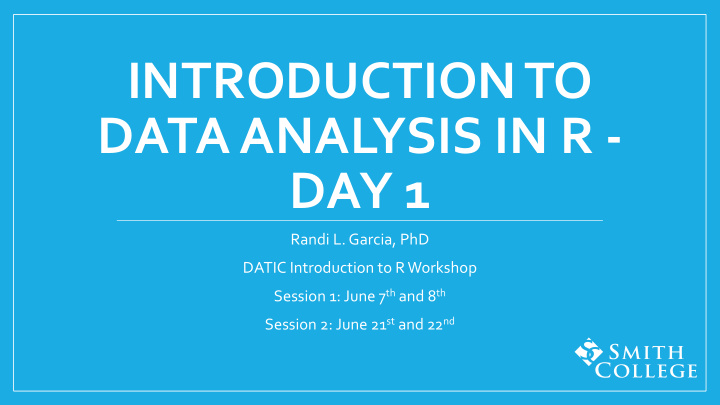 introduction to data analysis in r day 1