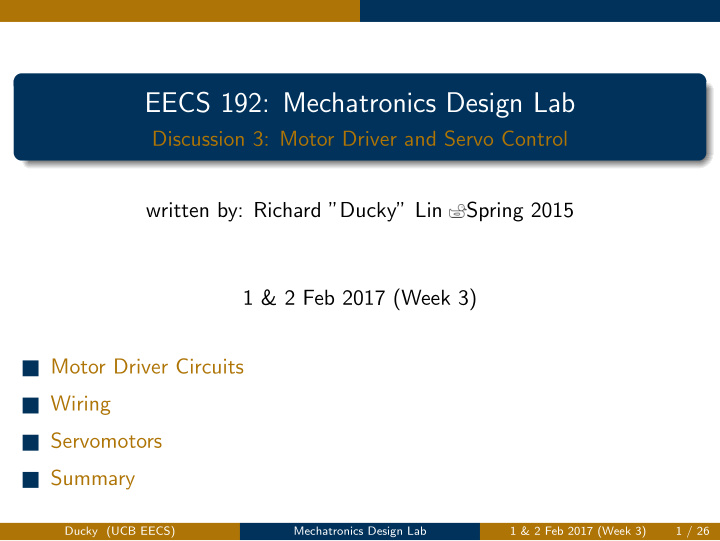 eecs 192 mechatronics design lab