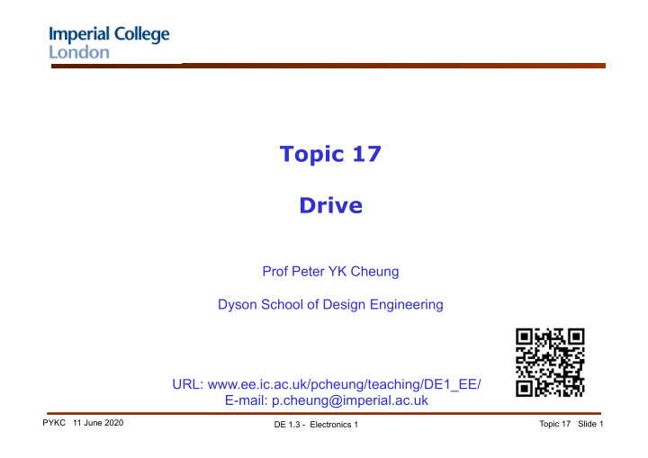 topic 17 drive