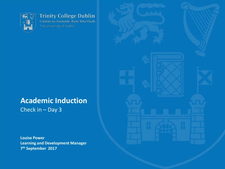 academic induction