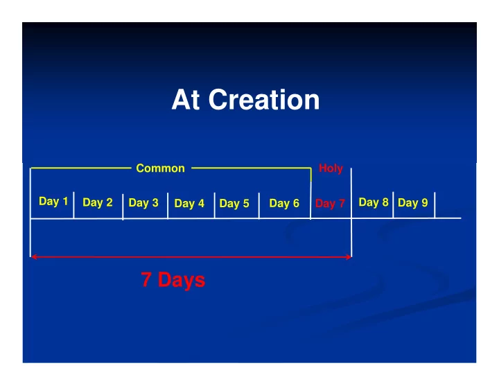 at creation