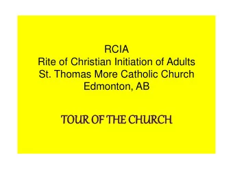 TOUR OF THE CHURCH  Liturgical Colours The Church today recognizes 6 liturgical colours  white,