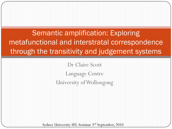 semantic amplification exploring metafunctional and