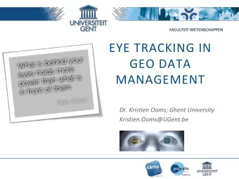GEO DATA  MANAGEMENT  Dr. Kristien Ooms; Ghent University  Kristien.Ooms@UGent.be  Time  Type