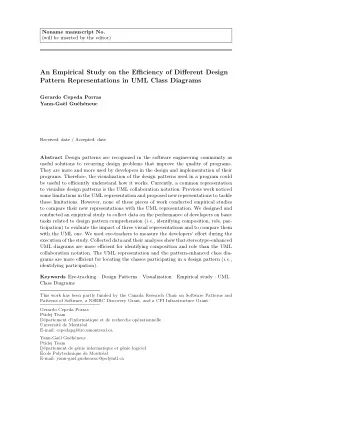 An Empirical Study on the Efficiency of Different Design  Pattern Representations in UML Class