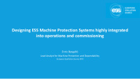 designing ess machine protection systems highly