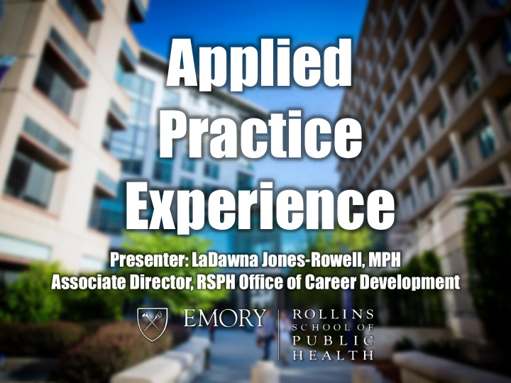 applied practice experience