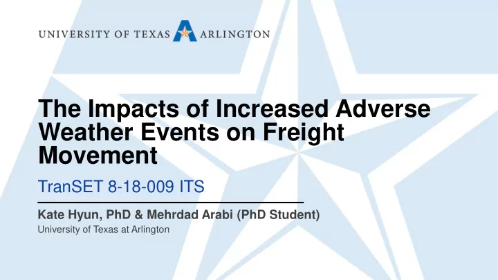 the impacts of increased adverse