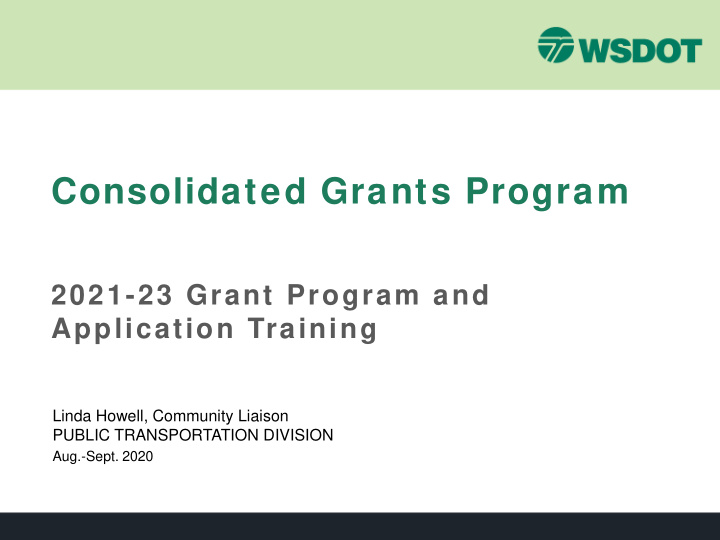 consolidated grants program