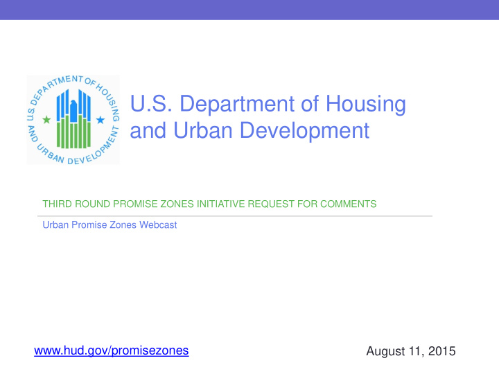 u s department of housing and urban development