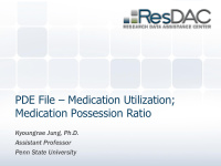 pde file medication utilization medication possession