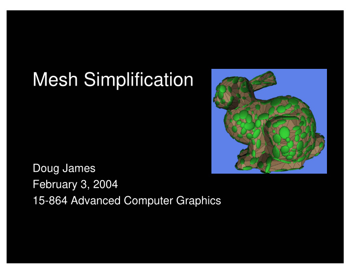 mesh simplification