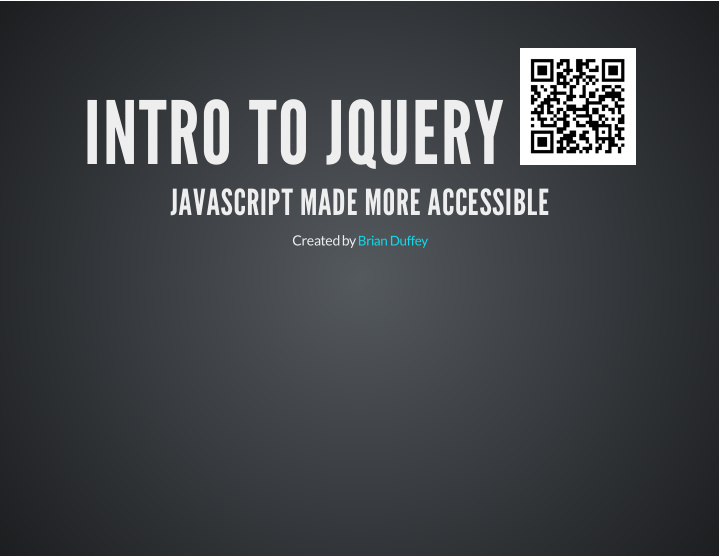 intro to jquery
