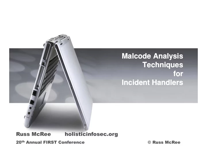 malcode analysis malcode analysis techniques techniques