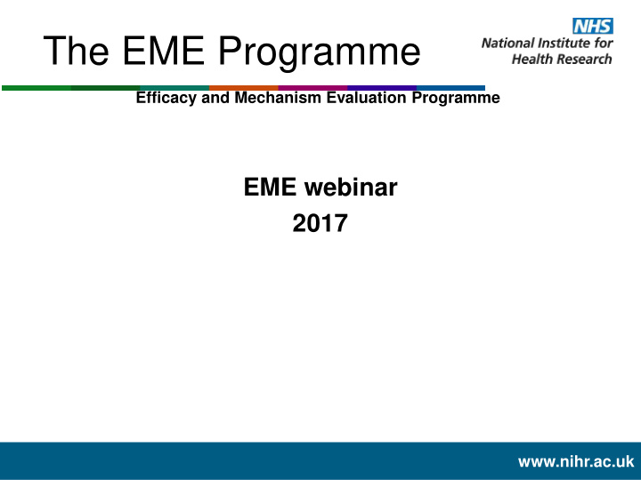 the eme programme