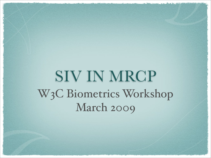 siv in mrcp