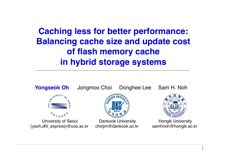 caching less for better performance balancing cache size