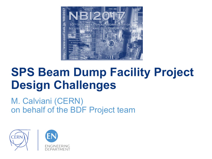 sps beam dump facility project design challenges