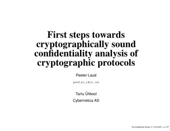 First steps towards  cryptographically sound  confidentiality analysis of  cryptographic protocols