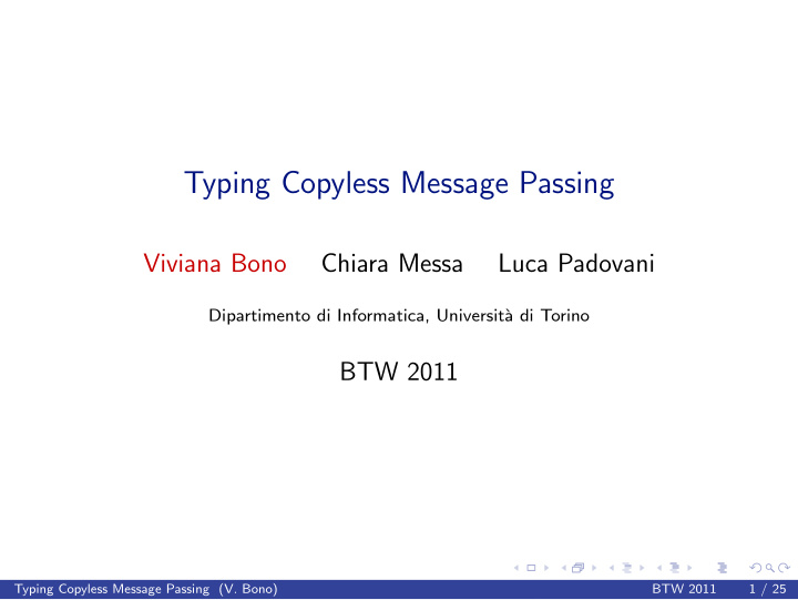 typing copyless message passing