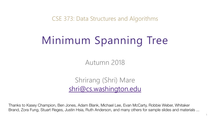 minimum spanning tree