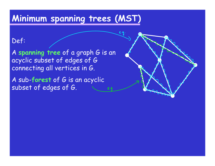 minimum spanning trees mst