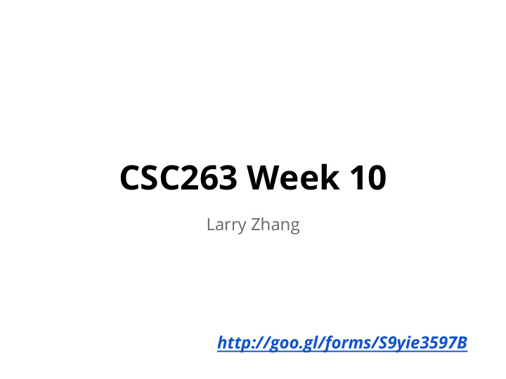 csc263 week 10