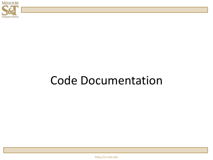 code documentation