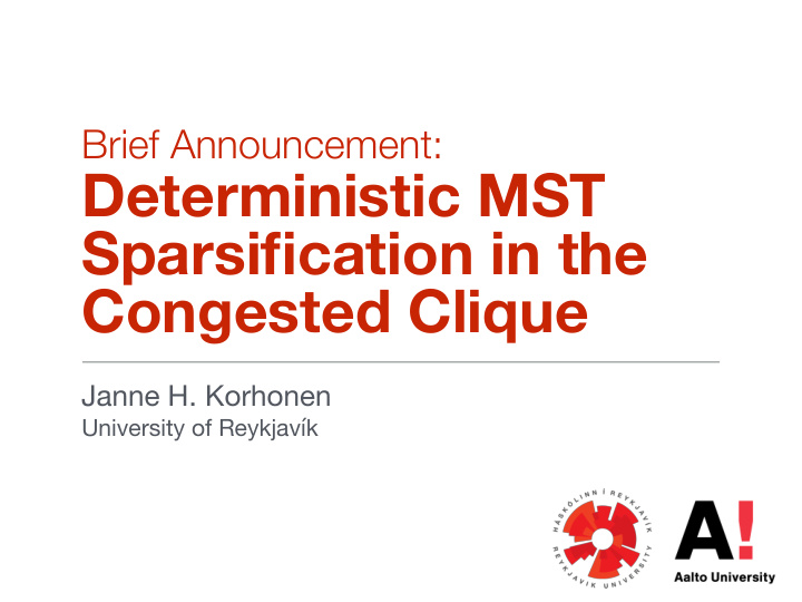 deterministic mst sparsification in the congested clique